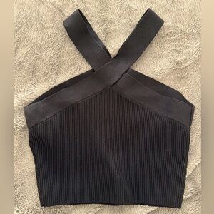 Babaton Sculpt Knit Criss Cross Cropped Tank